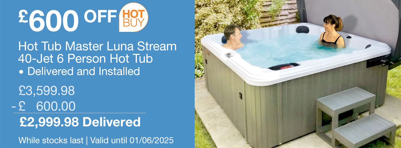 hot tub master luna stream 40-jet 6 person hot tub