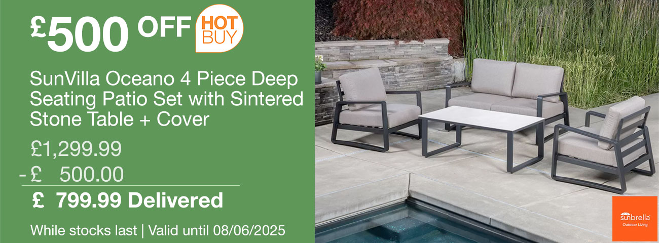 sunvilla oceano 4 piece deep seating patio set
