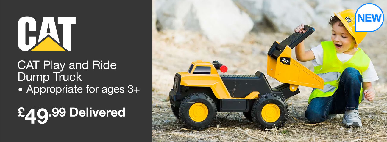 cat play and ride dump truck