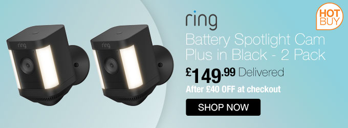 Ring Battery Spotlight Cam Plus in Black 2 Pack