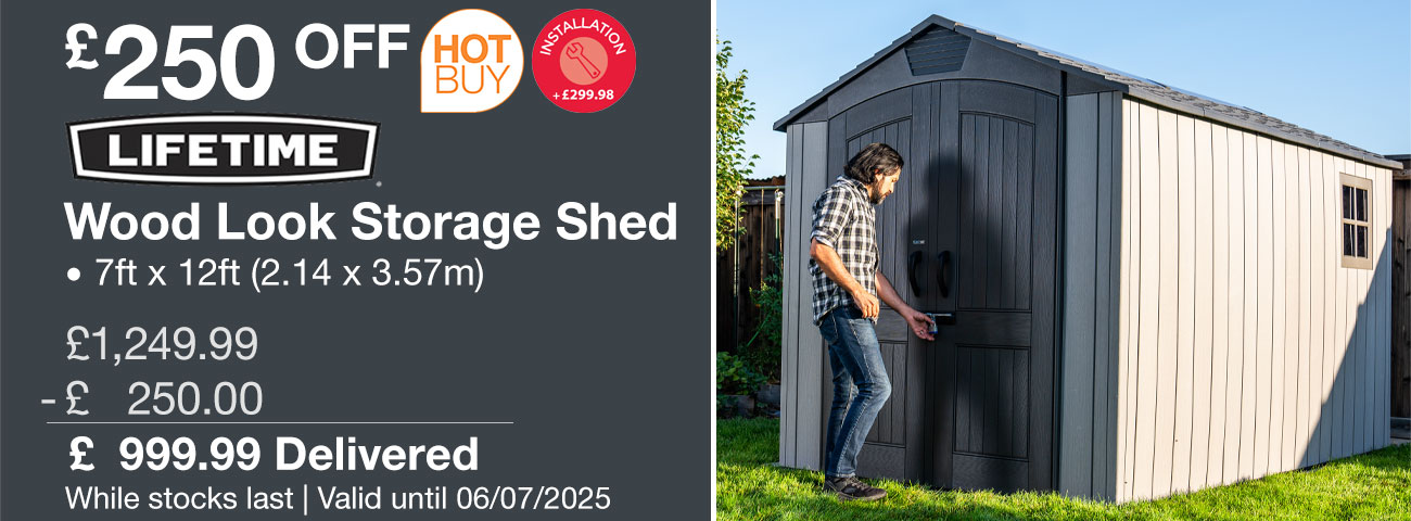 Lifetime Wood Look Storage Shed
