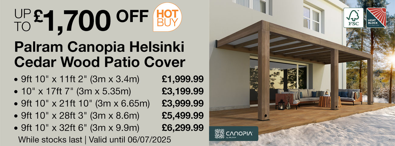 Palram Canopia Helsinki Cedar Wood Patio Cover