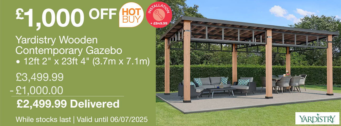yardistry wooden contemporary gazebo