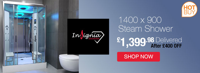 Insignia Diamond 1400 x 900 Steam Shower