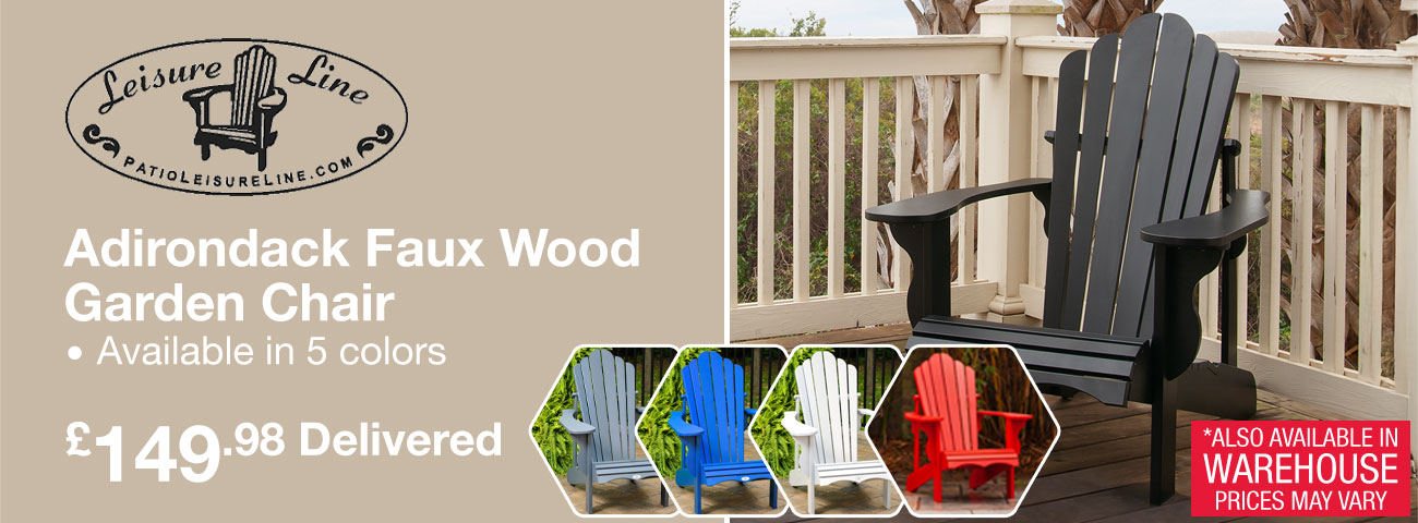 Leisure Line Adirondack Faux Wood Garden Chair