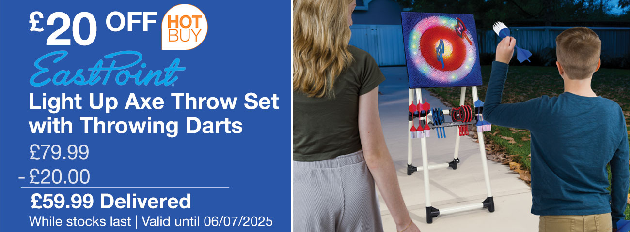 Light Up Axe Throw Set with Throwing Darts