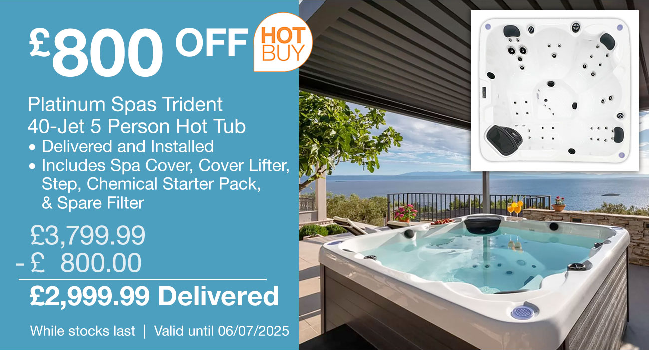 platinum spas trident 40-jet 5 person hot tub