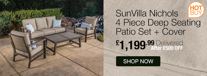 SunVilla Nichols 4 Piece Deep Seating Patio Set