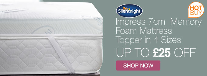 Silentnight Impress 7cm Memory Foam Mattress Topper