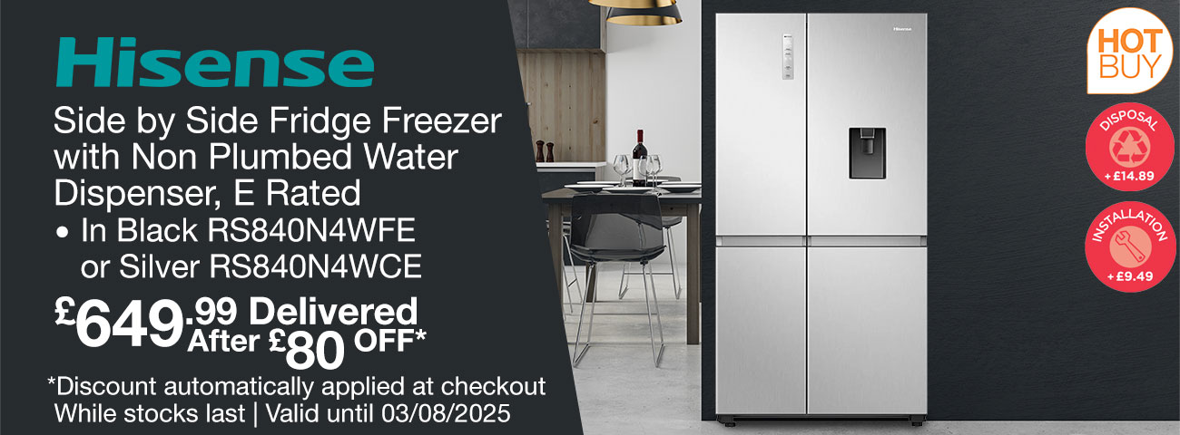 hisense side by side fridge freezer