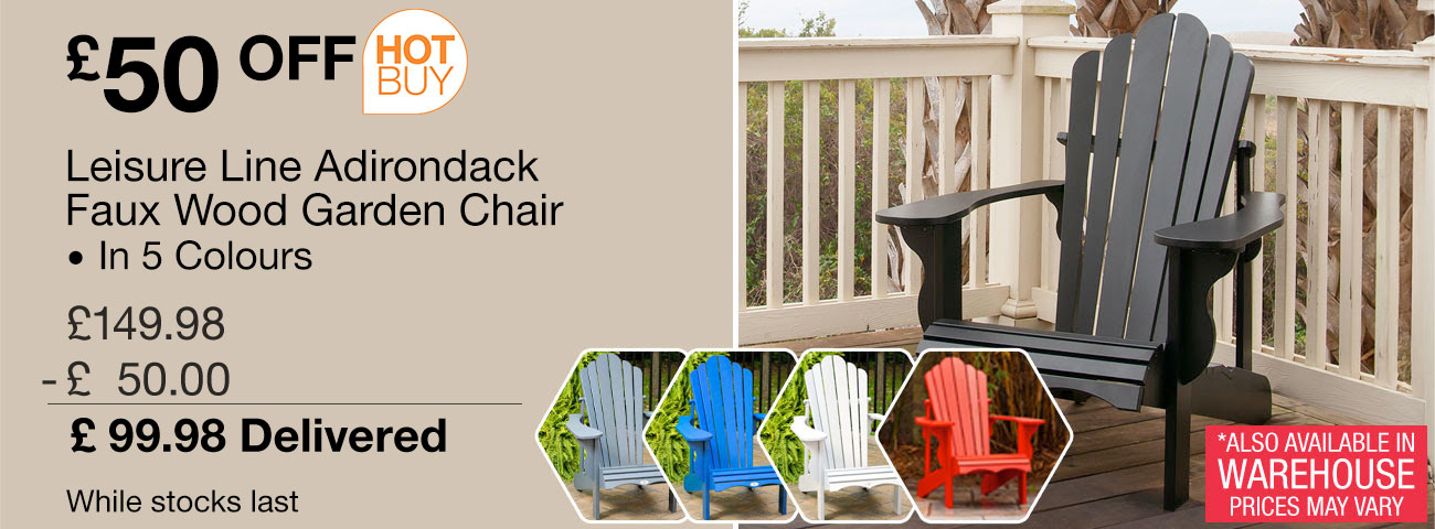 leisure line adirondack faux wood garden chair