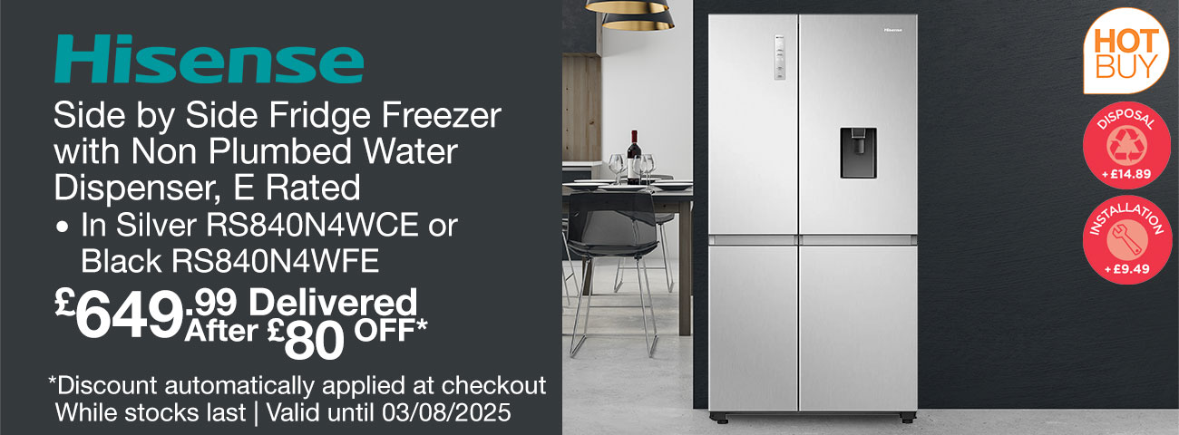 hisense side by side fridge freezer