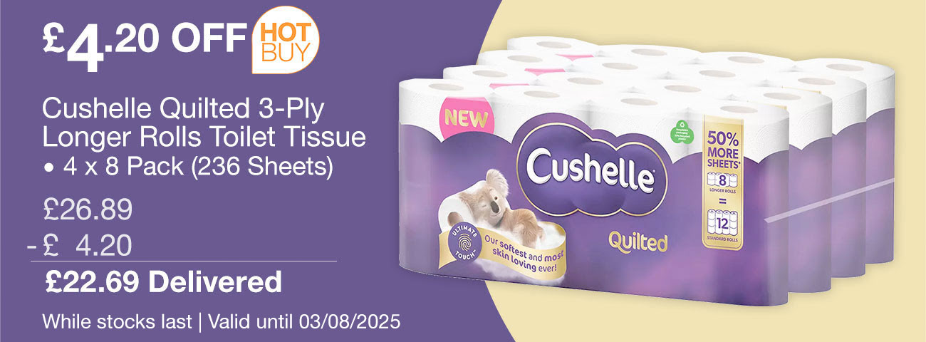 cushelle quilted 3 ply longer rolls toilet tissue