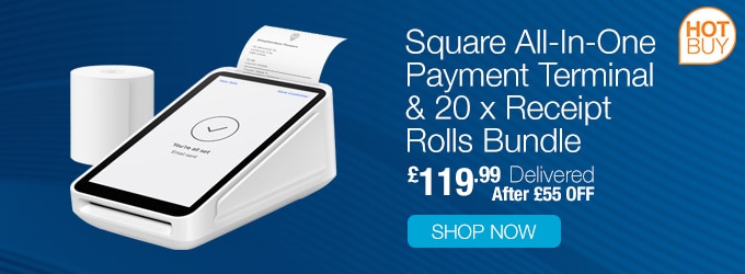 Square All-In-One Payment Terminal & 20 x Receipt Rolls Bundle