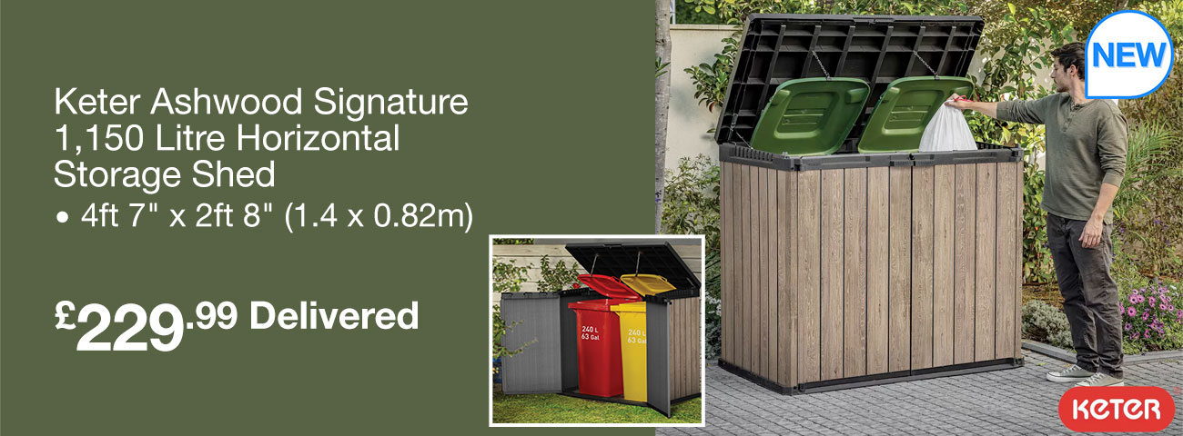 keter ashwood signature storage shed