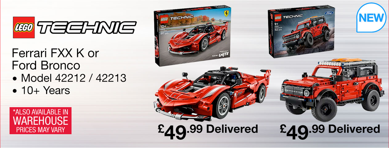 lego technic ferrari fxx k & ford bronco assorted mix