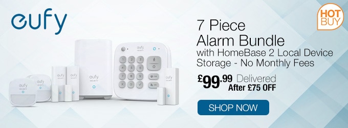eufy 7 Piece Alarm Bundle with HomeBase 2 Local Device Storage