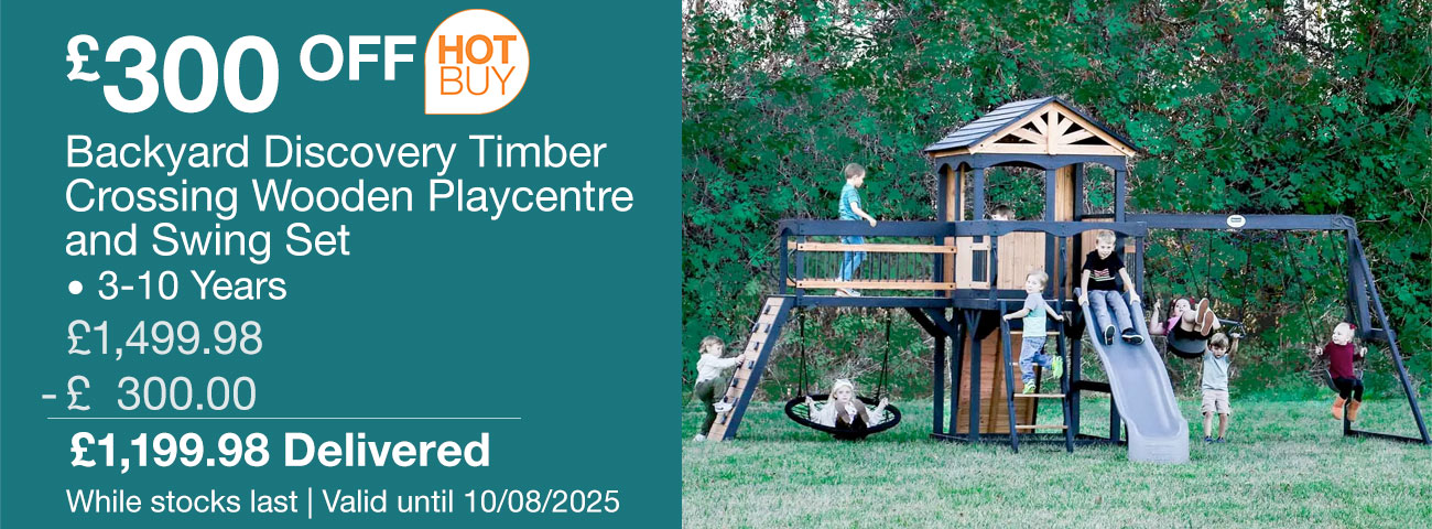 backyard discovery timber crossing wooden playcentre and wing set