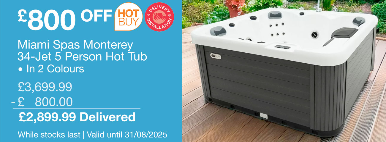 miami spas monterey 34-jet 5 person hot tub