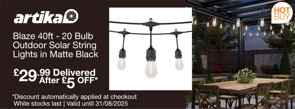 artika blaze outdoor solar string lights