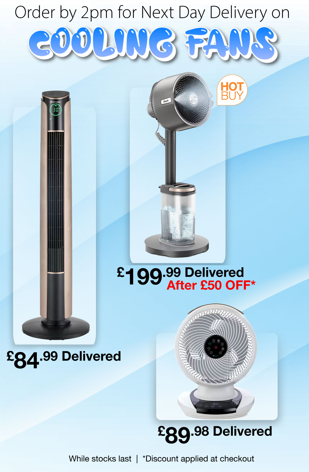 shop fans next day delivery