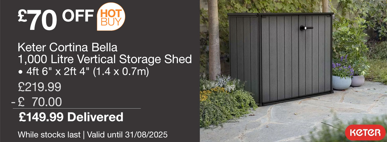 keter cortina bella storage shed