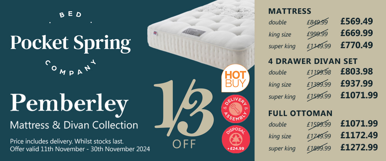 pocket spring pemberley mattress and divan collection
