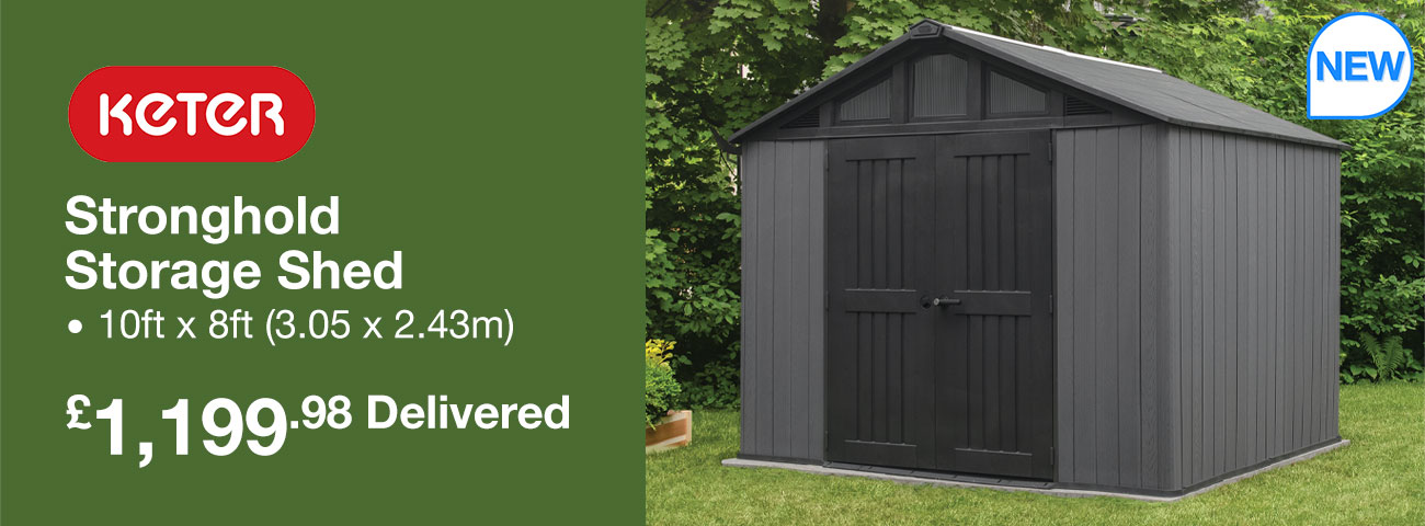 Keter Stronghold 10ft x 8ft (3.05 x 2.43m) Storage Shed