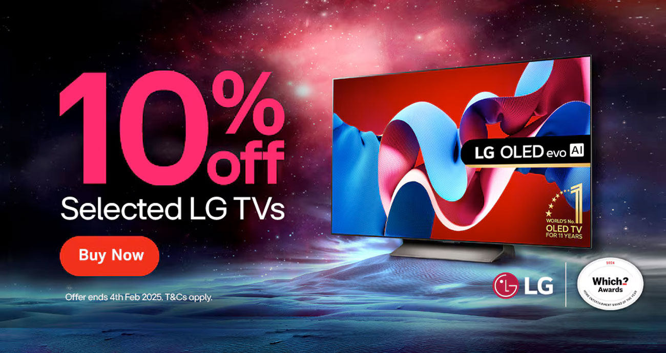 10% off selected lg tvs