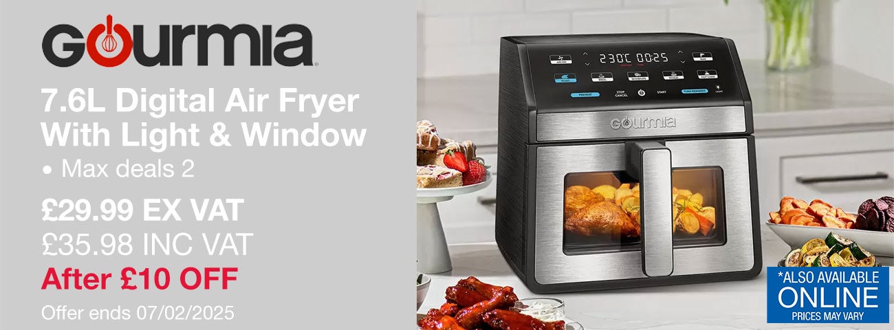 Gourmia 7.6L Digital Air Fryer With Light & Window