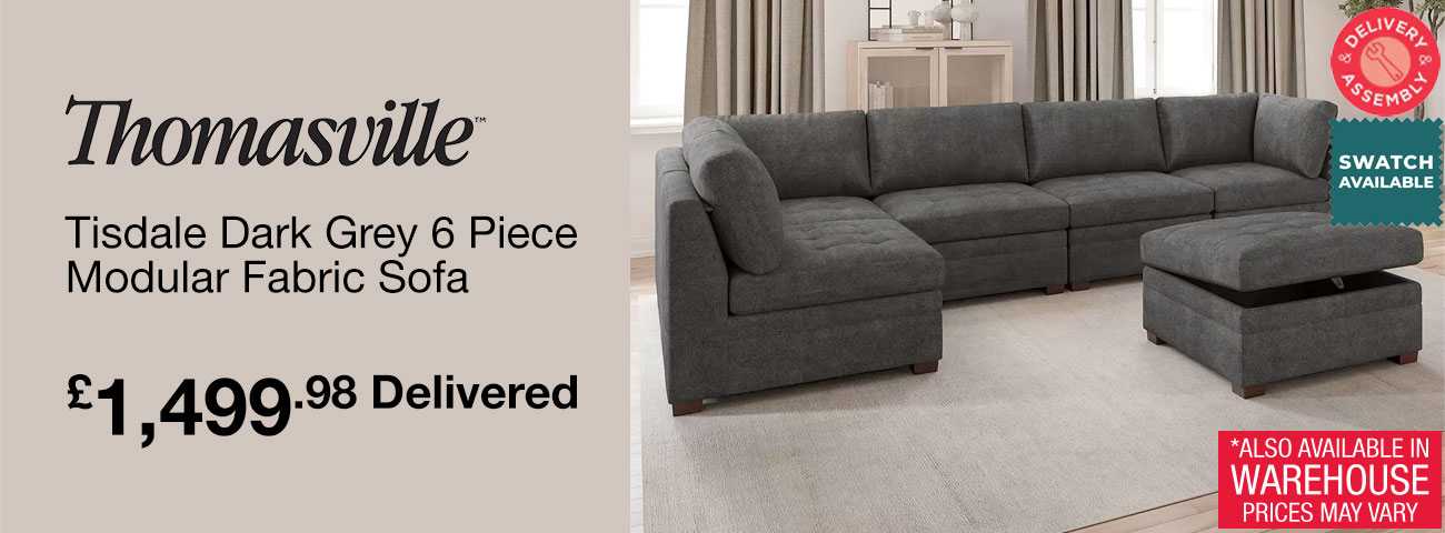 thomasville tisdale 6 piece modular fabric sofa