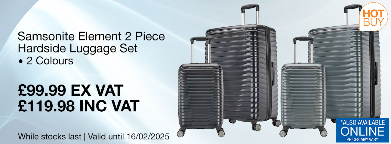 samsonite element 2 piece hardside luggage set