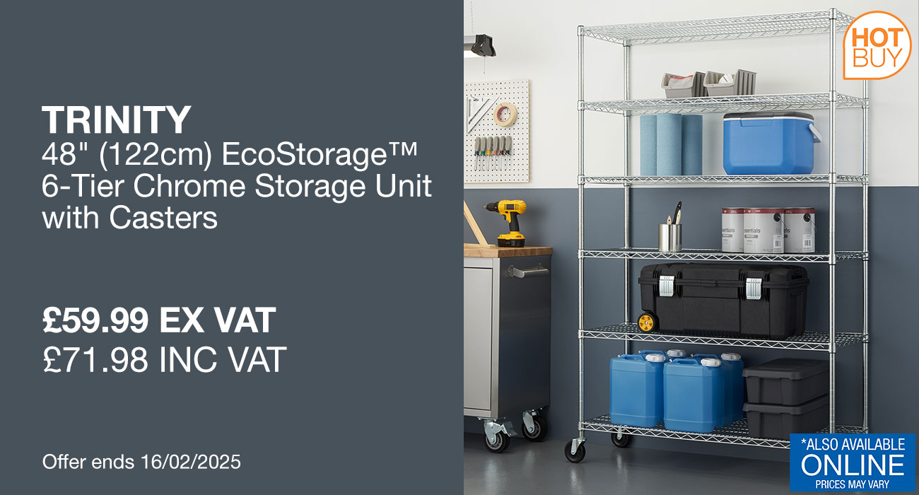 trinity ecostorage 6 tier chrome storage unit
