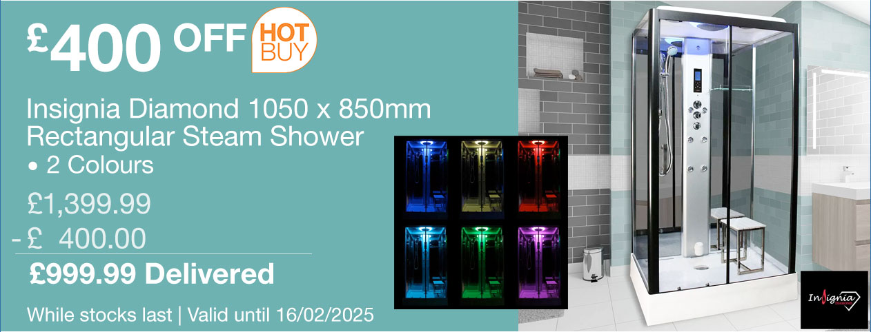 insignia diamond rectangular steam shower