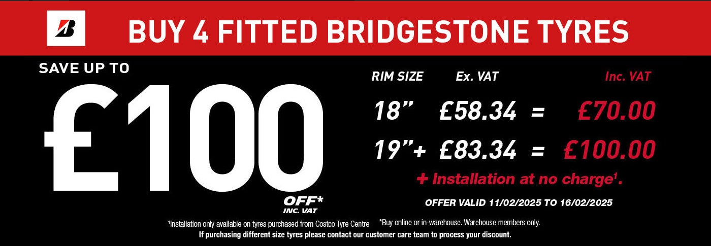 Bridgestone | Buy online or in-store | Warehouse members only