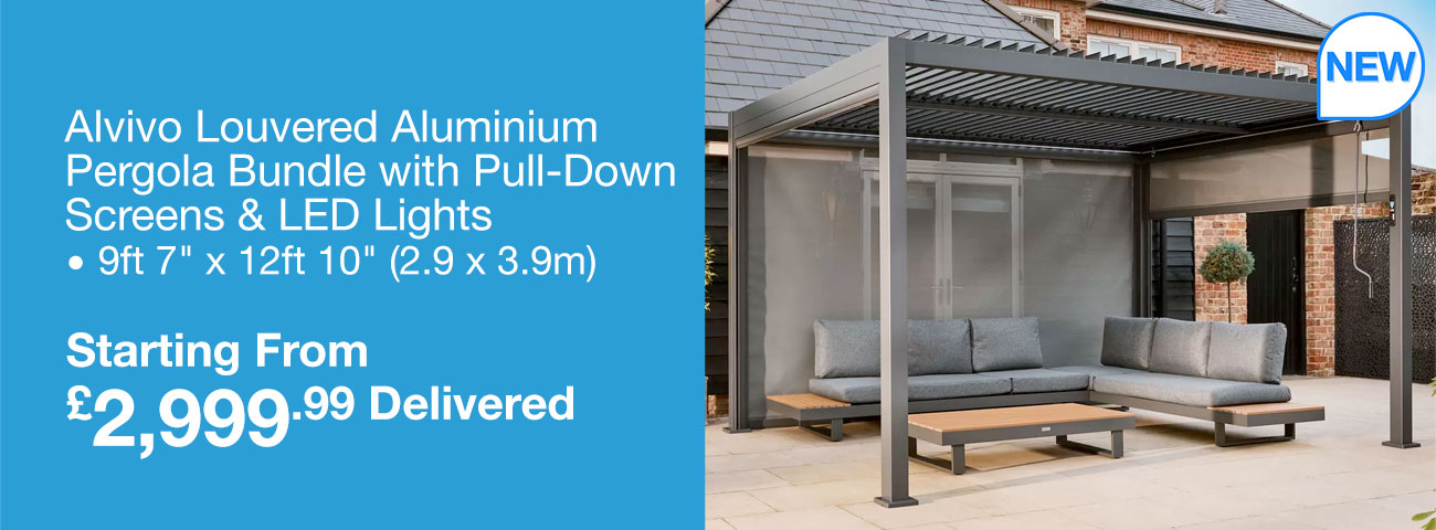 alvivo louvered aluminium pergola bundle