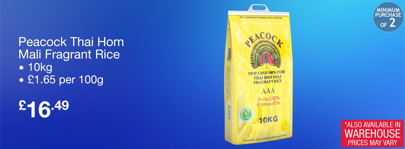 peacock thai hom mali fragrant rice
