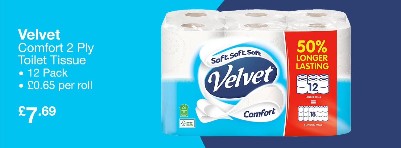 velvet comfort 2 ply toilet tissue
