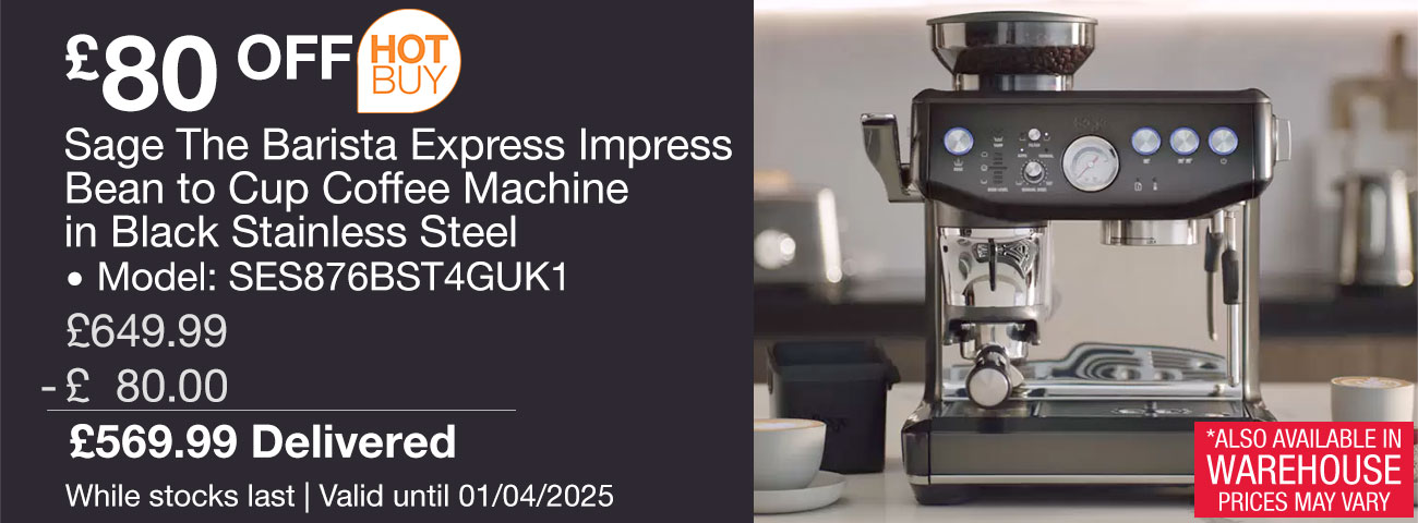 sage the barista express impress bean to cup coffee machine