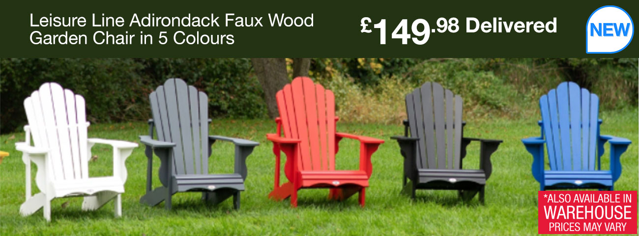 leisure line adirondack faux wood garden chair