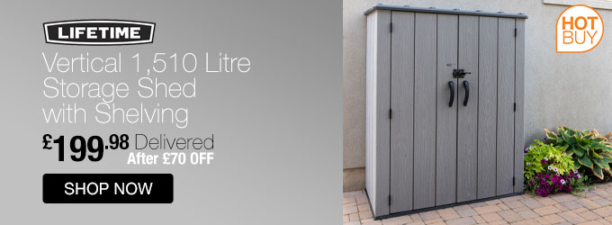 Lifetime Vertical Shed with Shelving