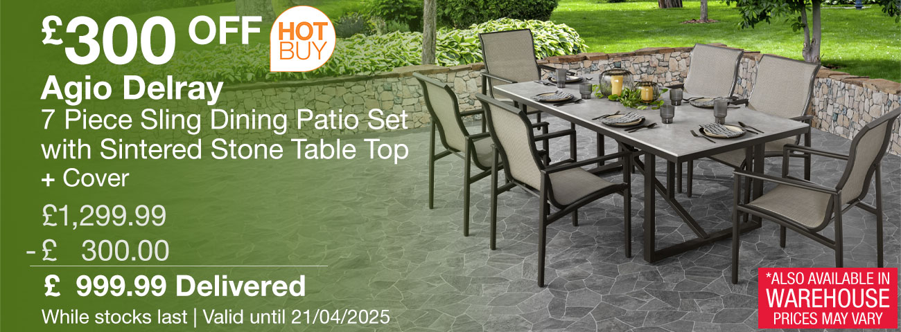 Agio Delray 7 Piece Sling Dining Patio Set
