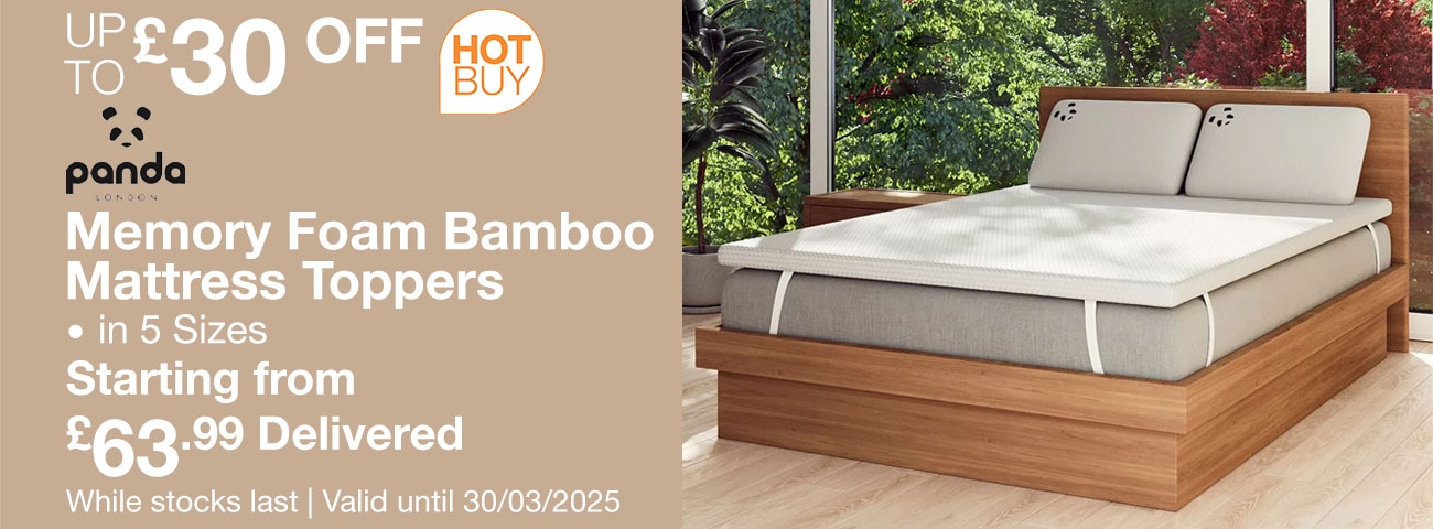 Panda Memory Foam Bamboo Mattress Toppers
