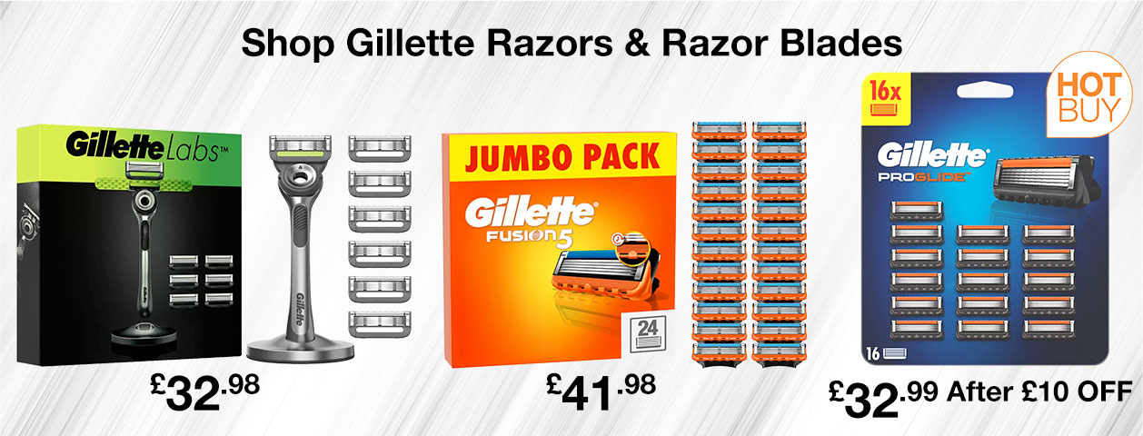 shop gillette razors & razor blades