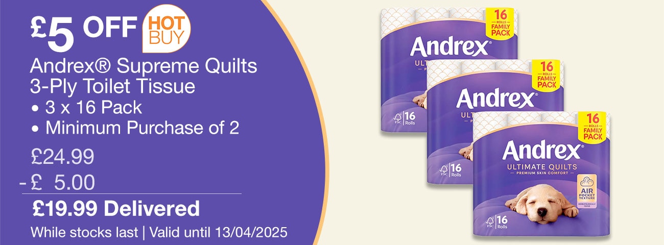 andrex supreme quilts toilet tissue