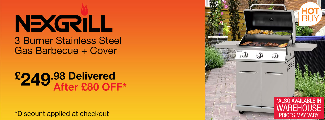 nexgrill 3 burner gas barbecue