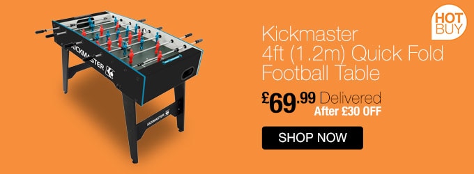 Kickmaster 4ft Quick Fold Football Table