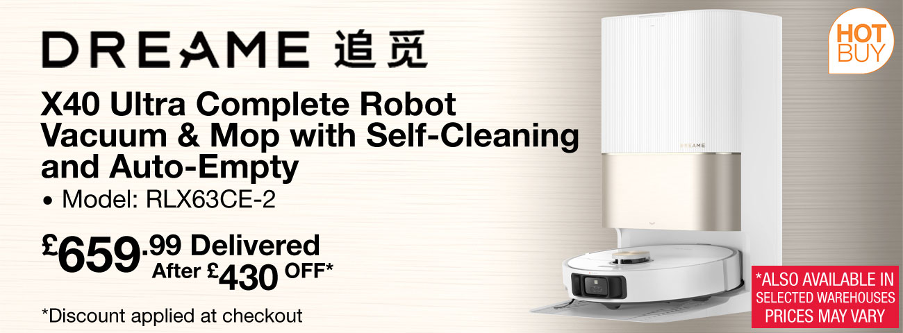 Dreame X40 Ultra Complete Robot Vacuum & Mop with Self-Cleaning and Auto-Empty