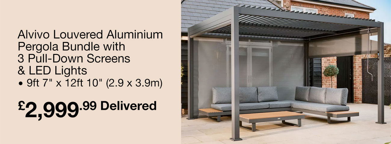 alvivo louvered aluminium pergola bundle