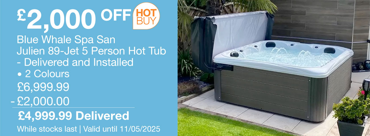 blue whale spa san julien 89 jet 5 person hot tub